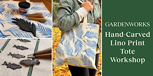 Hand‑Carved Lino Print Tote Workshop at GARDENWORKS Burnaby-Lougheed | GARDENWORKS Burnaby-Lougheed