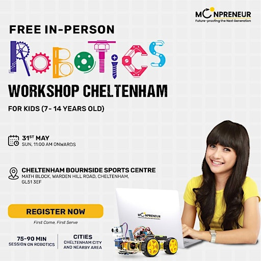 Free In-person Robotics Class in Cheltenham for Kids Ages (7-14 Years) | Bournside Sports Centre