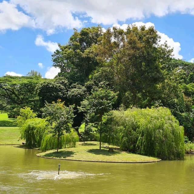 Manicured gardens in the Istana