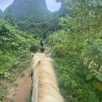 Horse riding in Yangshuo, Guilin 
