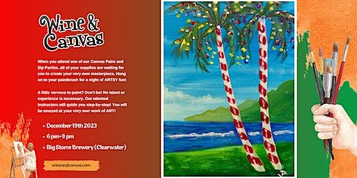 "Candy Cane Palms" Paint and Sip Event | Big Storm Brewing Tap Room - Clearwater