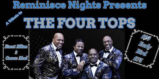 Four Tops Tribute PLUS 3 Course Meal | Hilton Cobham, Seven Hills Road, Cobham, UK