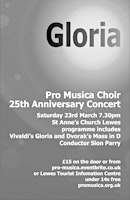 Pro Musica presents 'Gloria' a special 25th Anniversary celebration | St Anne's Church