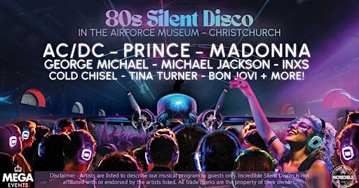 80s Silent Disco in The Airforce Museum, Christchurch | Air Force Museum of New Zealand