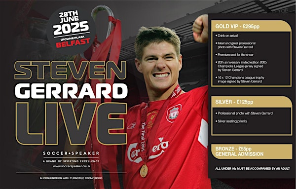 AN AUDIENCE WITH STEVEN GERRARD | Crowne Plaza Belfast by IHG