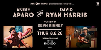 Acoustic Evening with Angie Aparo & David Ryan Harris @ The Rialto Club | The Rialto Club @ Hotel Indigo