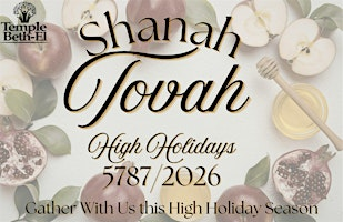 Temple Beth-El High Holidays 5787/2026 | Temple Beth-El