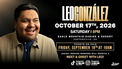 Leo Gonzalez Live! | Eagle Mountain Casino