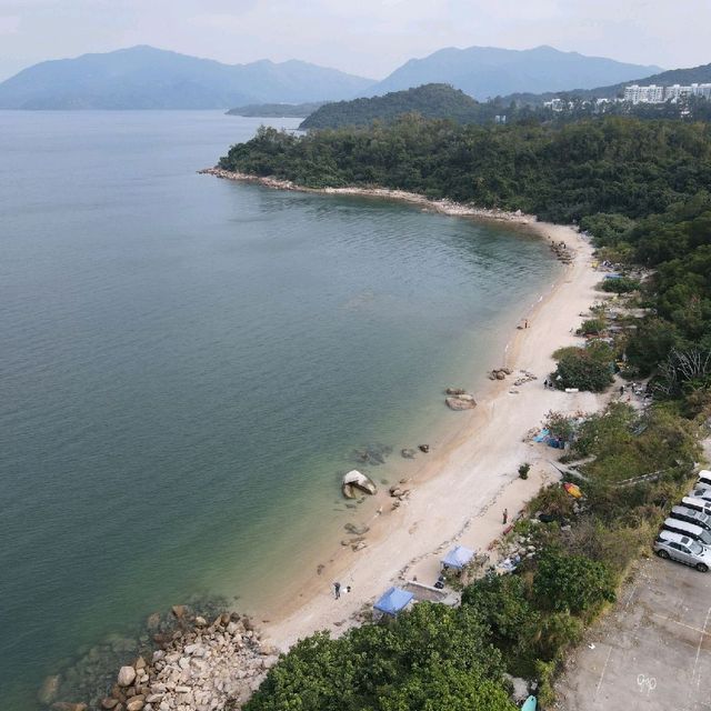航拍船灣淡水湖