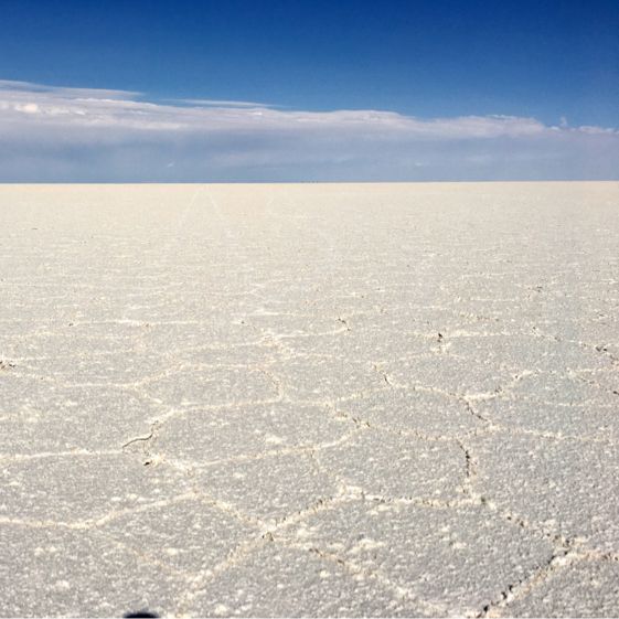 driving on the world’s largest salt flat