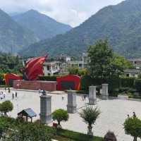 Earthquake memorial and ruins near Chengdu