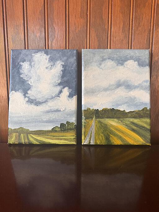 Paint and Pour - Two Landscapes for the Price of One! | Schoolyard Winery