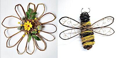 Willow Weaving Class: Bee, Dragonfly or Daisy (deposit) | Leyland Studio