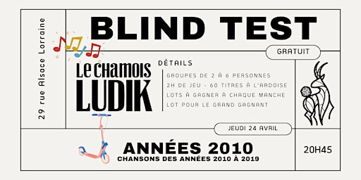 Blind Test "Années 2010" | Le Chamois Ludik