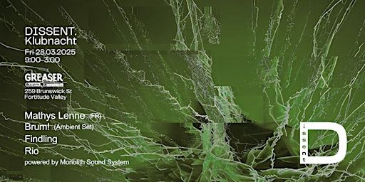 Dissent Klubnacht ft. Mathys Lenne (FR) | Greaser