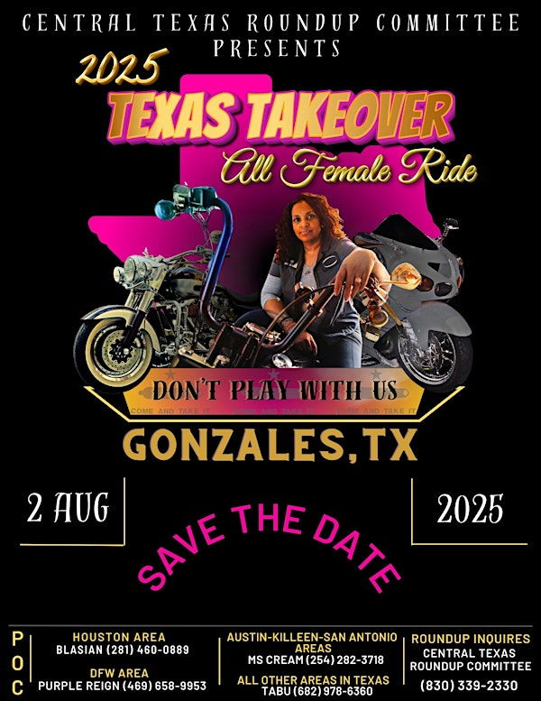 Central Texas Roundup Committee All Female Ride 2025 | J.B. Wells Arena