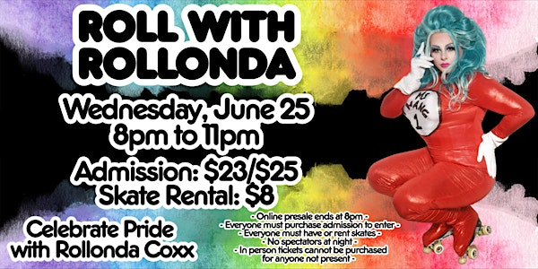 Roll With Rollonda Skate Night ALL AGES 8pm - 11pm | Moonlight Rollerway, Inc.