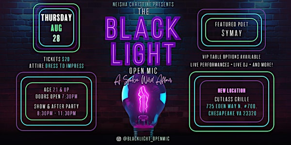 The Black Light Open Mic: A Spoken Word Affair | Cutlass Grille