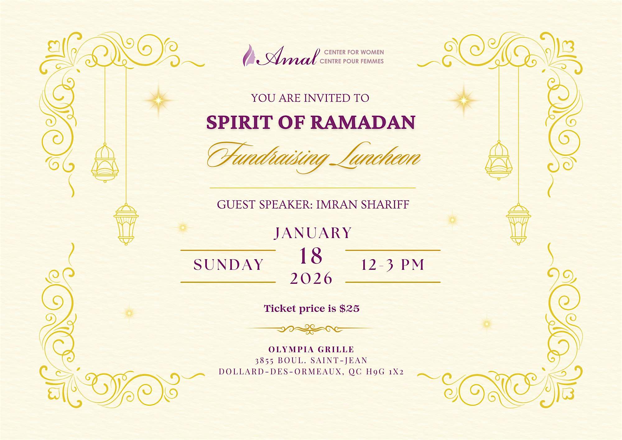 Spirit of Ramadan Event | Restaurant Olympia Grille - DDO
