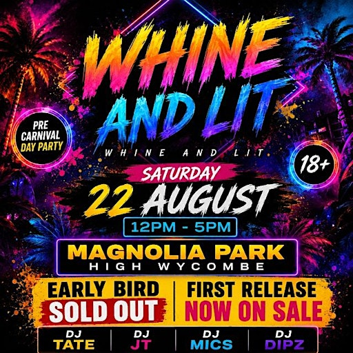Whine & Lit: The Caribbean Day Party  | High Wycombe | Magnolia Park