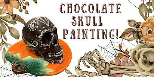 Halloween Chocolate Skull Painting | Hummingbird Chocolate Maker Cafe & Retail Store