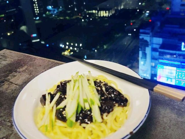 台北最高韓食燒肉餐酒館😘信義區無敵夜景