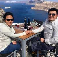Santorini wine tasting with amazing view!
