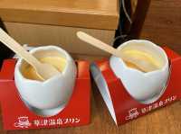 群馬　草津温泉名物　数量限定の温かいプリン!?!?!?