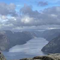 hiking to preikestolen