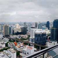 breakfast  with skyscrapers view at Baiyoke