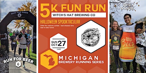 5k Beer Run x Halloween Spooktacular | 2024 Michigan Brewery Running Series | Witch's Hat Brewing Company