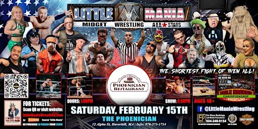 Haverhill, MA - Little Mania Midget Wrestling @ The Phoenician | The Phoenician Restaurant