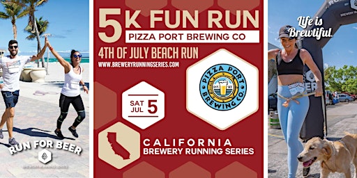 Fourth of July 5k x Pizza Port Brewing Co | 2025 CA Brewery Running Series | Pizza Port Imperial Beach