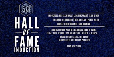 2025 AFL Canberra Hall of Fame Induction - FOC | AFL Canberra