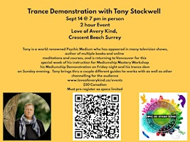 Tony Stockwell Trance Mediumship Demonstration | Love of Avery Kind