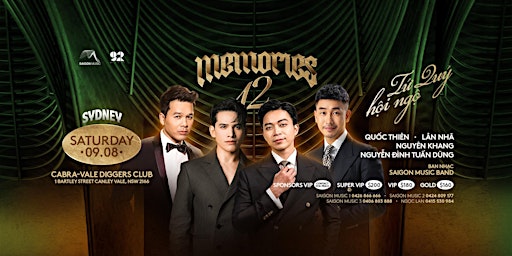 [SYD] MEMORIES XII NGUYÊN KHANG, QUỐC THIÊN, LÂN NHÃ, NGUYỄN ĐÌNH TUẤN DŨNG | Cabra-Vale Diggers Club