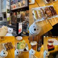 クマ散歩：もつ焼き肉の佐藤で品行方正なクマは本厚木の夜