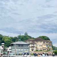 江ノ島　紫陽花と海