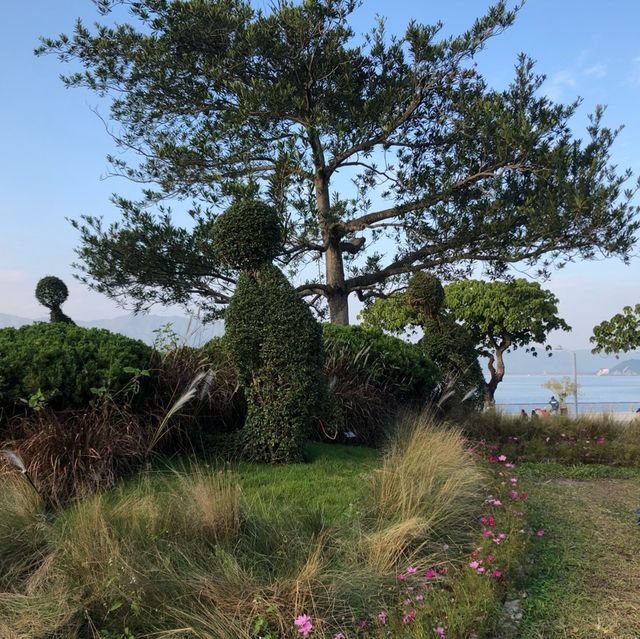 Ma On Shan park with festive decorations 