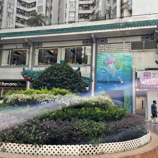 打卡香港仔廣場中式庭園