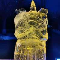 Ice sculptures at Zhongshan Park, Harbin