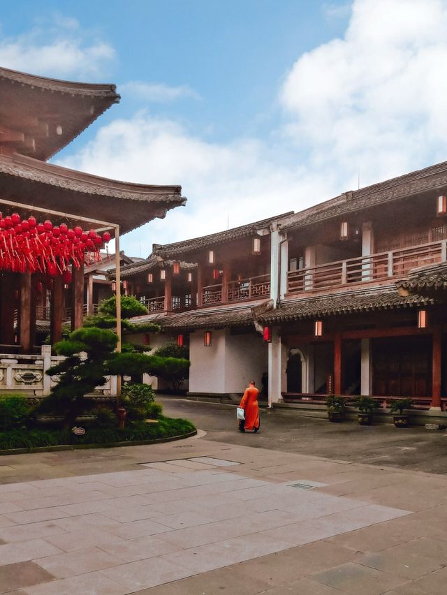 Serene Buddhist Temple in Hangzhou 