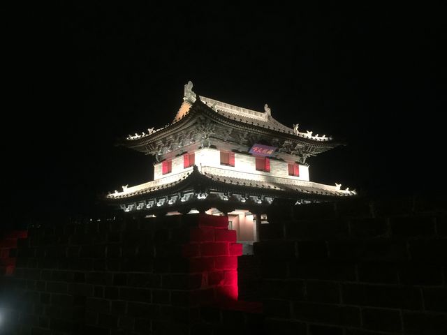 Datong's Ancient City Wall At Night!