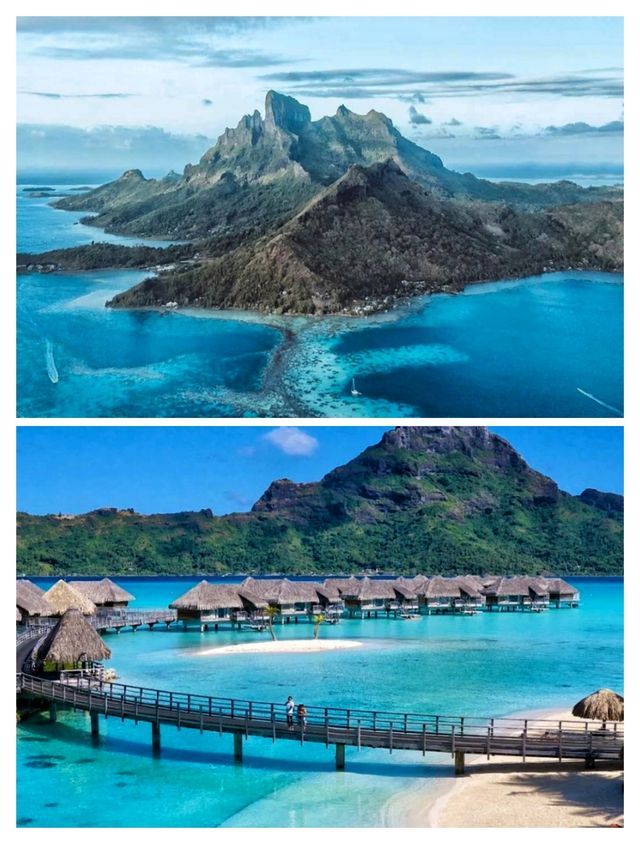 South Pacific, Bora Bora in Tahiti, the lovers' paradise for honeymoon.