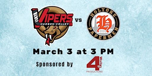 HUDSON VALLEY VIPERS vs HOLYOKE PAPERMEN | McCann Ice Arena, Civic Center Plaza, Poughkeepsie, NY, USA