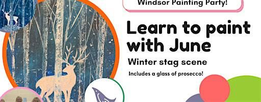 Paint along with June - seasonal learn to paint party in Windsor | Craft Coop Windsor