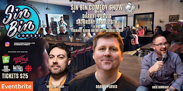 Sin Bin Comedy Show with Darryl Purvis at Furnace Room Brewery | Furnace Room Brewery