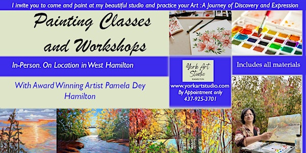 Watercolour Painting Class Workshop. Drawing Painting in Hamilton Ontario | York Art Studio