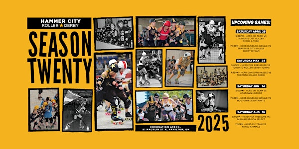 Hammer City Roller Derby Season 20 | Coronation Arena