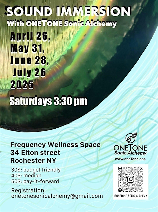 OneTone Sound Immersion at Frequency Wellspace | 34 Elton St